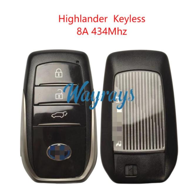 Original for Toyota Highlander 8A chip 434mhz keyless 3 button remote key