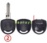 For Opel Chevrolet Buick transponder key shell withoit chip without logo