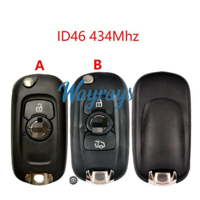 Original for Opel ID46 chip 434mhz 2/3 button remote key