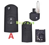 For Mazda key shell with oval logo place