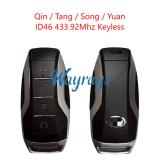 Original for BYD Qin/Tang/Song/Yuan ID46 chip 434mhz keyless 4 button remote key