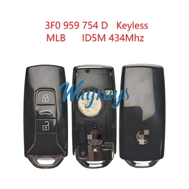 Original for VW 2018+ Touareg 3F0 959 754 D MLB ID5M chip 434mhz keyless 3 button remote key