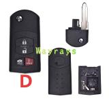 For Mazda key shell with oval logo place