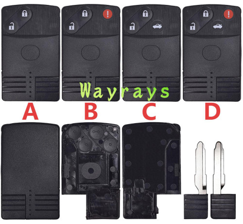 For Mazda key shell with oval logo place