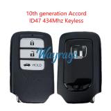 Original for Honda 2022 Accord CWTWB1G0090 4A chip 434mhz keyless 3 button remote key