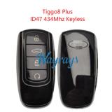 Original for Chery Tiggo8 Plus ID47 chip 434mhz keyless 4 button remote key