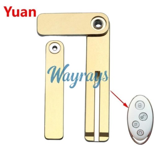 For BYD Yuan emergency key blade
