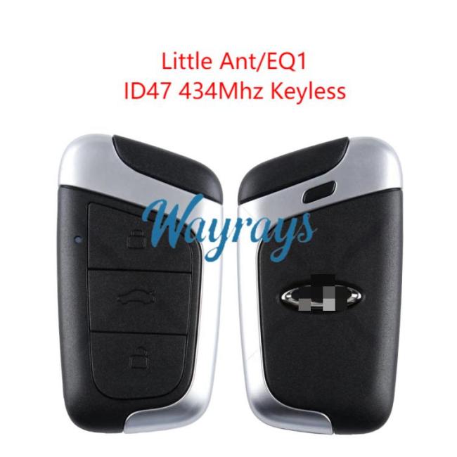 Original for Chery Little Ant/EQ1 ID47 chip 434mhz keyless 3 button remote key
