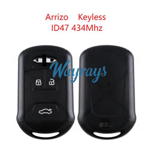 Original for Chery Arrizo ID47 chip 434mhz keyless 3 button remote key