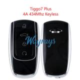 Original for Chery Tiggo7 Plus 4A chip 434mhz keyless 4 button remote key