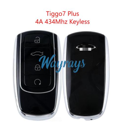 Original for Chery Tiggo7 Plus 4A chip 434mhz keyless 4 button remote key