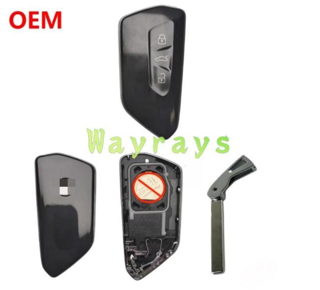For VW MQB golf8 key shell with round logo place