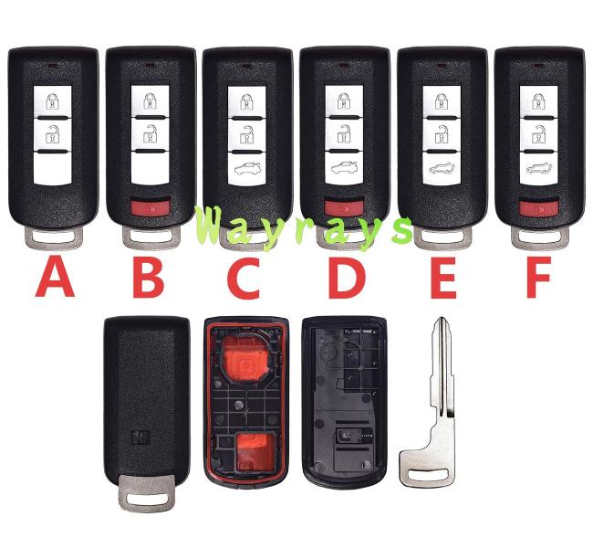 For Mitsubishi 2008-2018 ASX key shell without logo