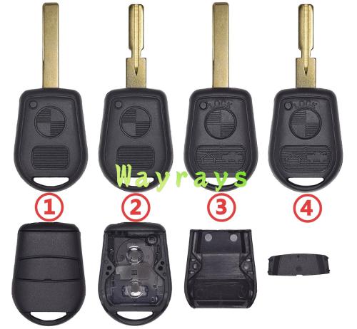 For BMW key shell with 2 track/4 track blade without logo