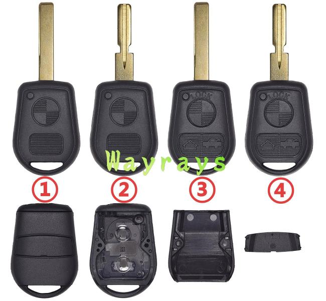 For BMW key shell with 2 track/4 track blade without logo