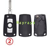 For BMW key shell with 2 track/4 track blade with round logo place