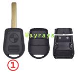 For BMW key shell with 2 track/4 track blade without logo