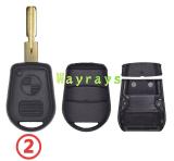 For BMW key shell with 2 track/4 track blade without logo