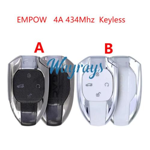 Original for Trumpchi EMPOW 4A chip 434mhz keyless 4 button remote key