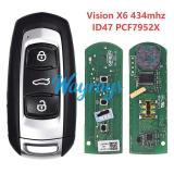 Original for Geely  Vision X6 ID47 chip PCF7952X with ASK 434mhz keyless 4 button remote key