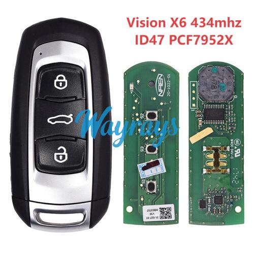 Original for Geely  Vision X6 ID47 chip PCF7952X with ASK 434mhz keyless 4 button remote key