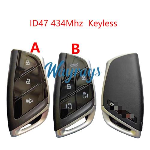 Original for Maxus ID47 chip 434mhz keyless 3 button remote key