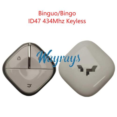 Original for Wuling Binguo/Bingo ID47 chip 434mhz keyless 3 button remote key