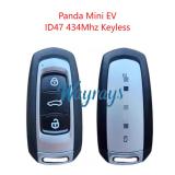 Original for Geely Panda Mini EV ID47 chip 434mhz keyless 3 button remote key