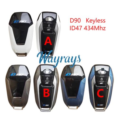 Original for Maxus D90 ID47 chip 434mhz keyless 3 button remote key