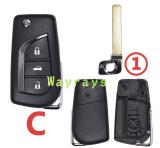 [Model ②] For Toyota key shell with oval logo place