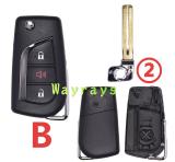 [Model ②] For Toyota key shell with oval logo place