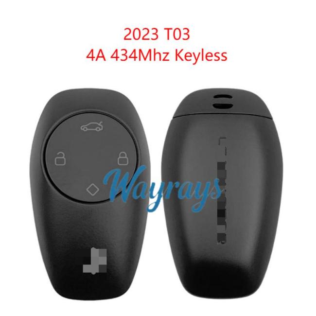 Original for Leapmotor 2023 T03 4A chip 434mhz keyless 4 button remote key