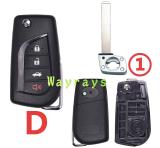 [Model ①] For Toyota key shell with oval logo place