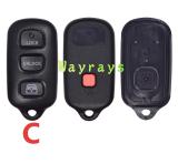 [inside is square] For Toyota key shell without logo