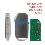 For Kia Stinger 95440-J5200 TQ8-FOB-4F15 4A chip with 434mhz keyless 3+1 button remote key
