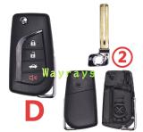 [Model ②] For Toyota key shell with oval logo place