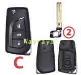 [Model ②] For Toyota key shell with oval logo place