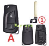 [Model ②] For Toyota key shell with oval logo place