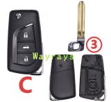 [Model ②] For Toyota key shell with oval logo place
