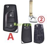 [Model ①] For Toyota key shell with oval logo place