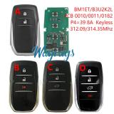 For Toyota BM1ET PCB 0010/0011/0182 8A chip with 312.09/314.35 keyless remote key