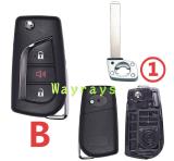 [Model ①] For Toyota key shell with oval logo place
