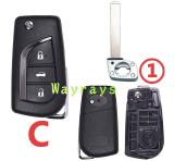 [Model ①] For Toyota key shell with oval logo place