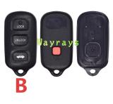 [inside is square] For Toyota key shell without logo