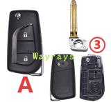 [Model ①] For Toyota key shell with oval logo place