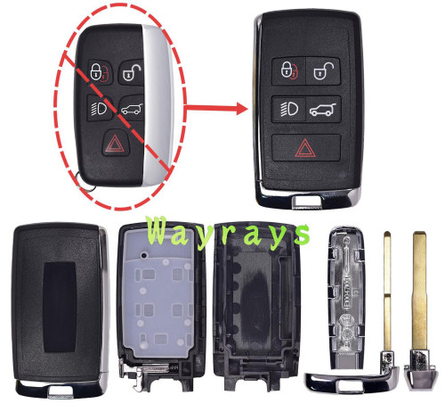 For Landrover modified key shell with rectangle logo place