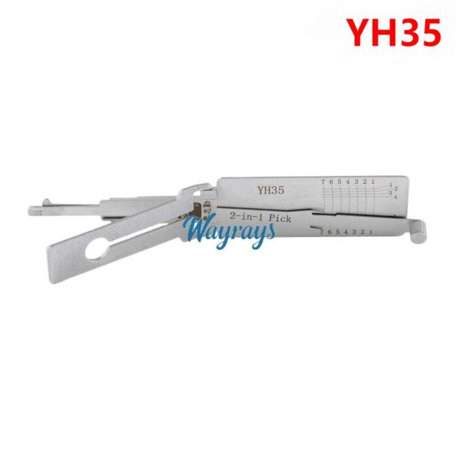 Lishi YH35 2 in 1 tool.Support Yamaha motorcycle lock tooth reading tool - flat milling