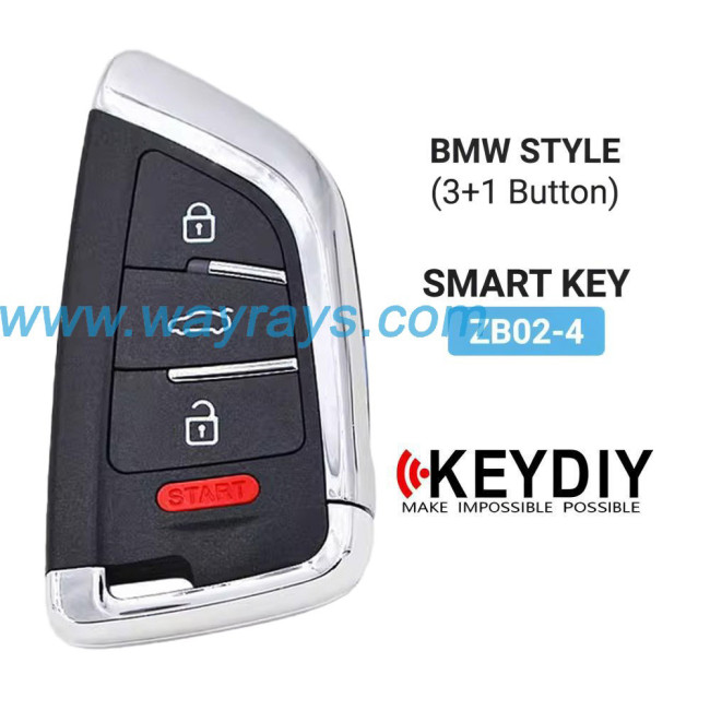 Keydiy ZB02-4 smart remote,For 46.47.48.49.4A、MQB48、5C chip types, match it to the car after generating it