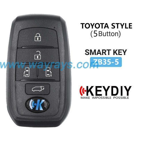 Keydiy ZB35-5 smart remote，For 46.47.48.49.4A、MQB48、5C chip types, match it to the car after generating it