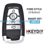 Keydiy ZB21-4 smart remote，For 46.47.48.49.4A、MQB48、5C chip types, match it to the car after generating it